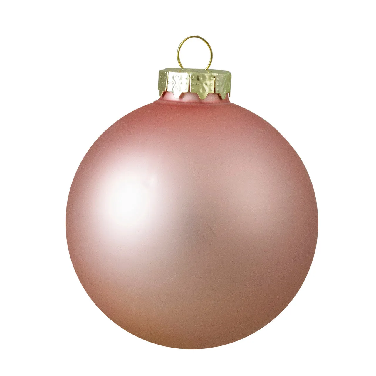 4ct Pink 2-Finish Glass Christmas Ball Ornaments 4" (100mm)