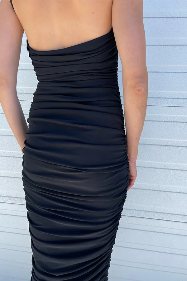 Adler Midi Dress in Black