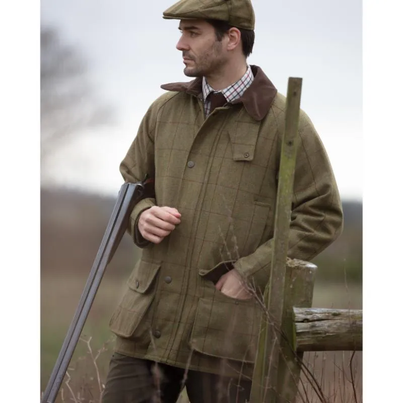 Alan Paine Rutland Tweed Waterproof Cap - Lichen