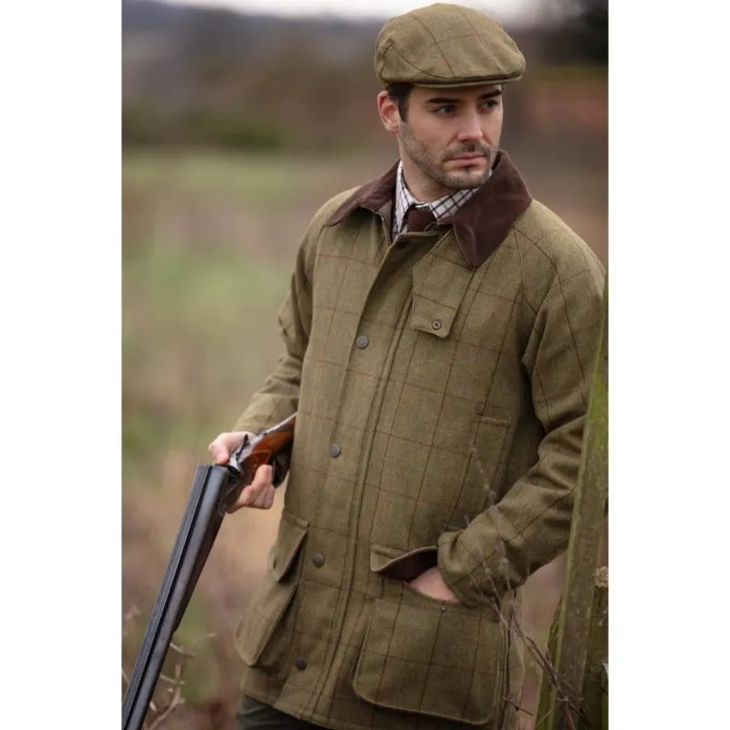 Alan Paine Rutland Tweed Waterproof Cap - Lichen