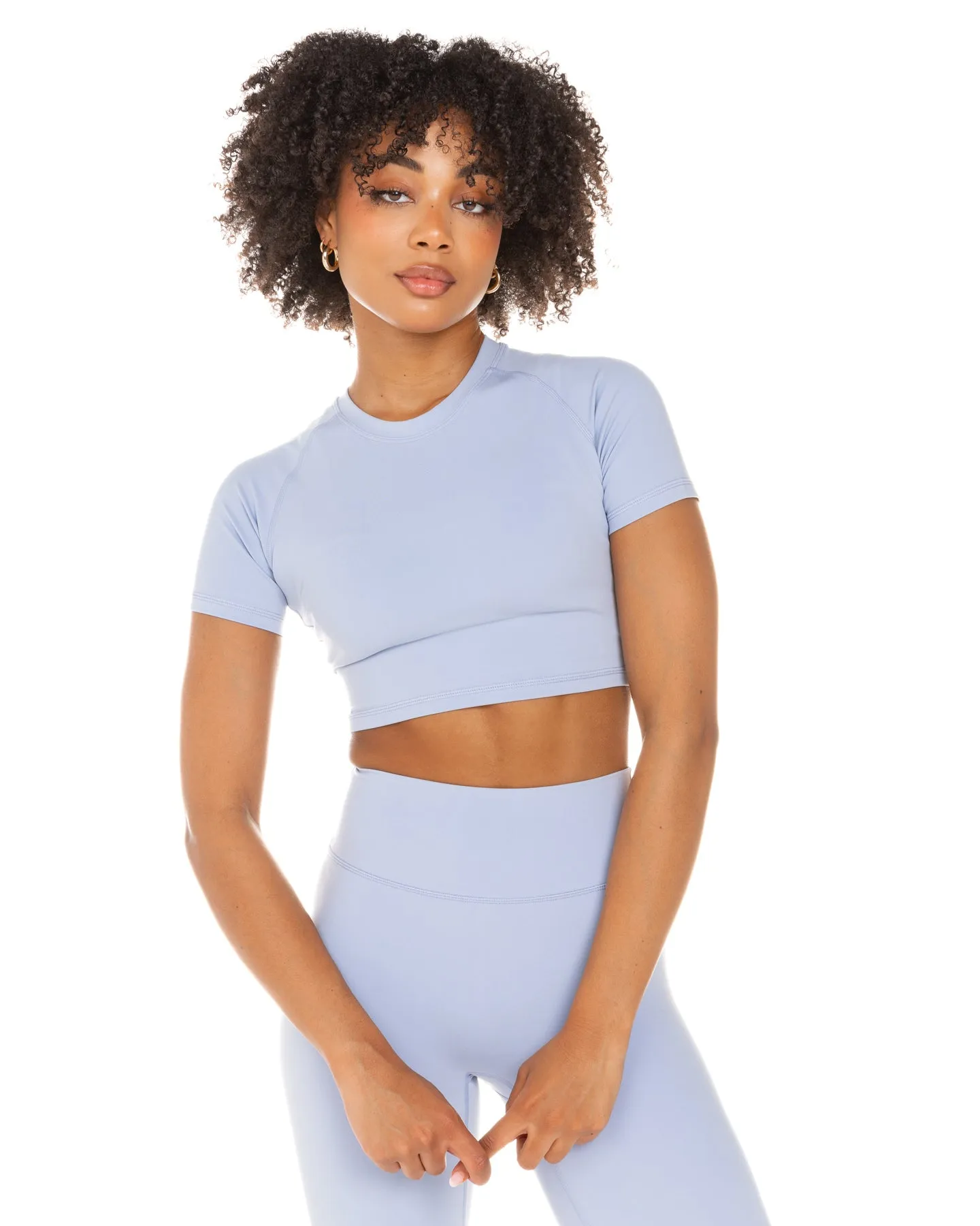 Aura Crop Tee - Blue Blizzard