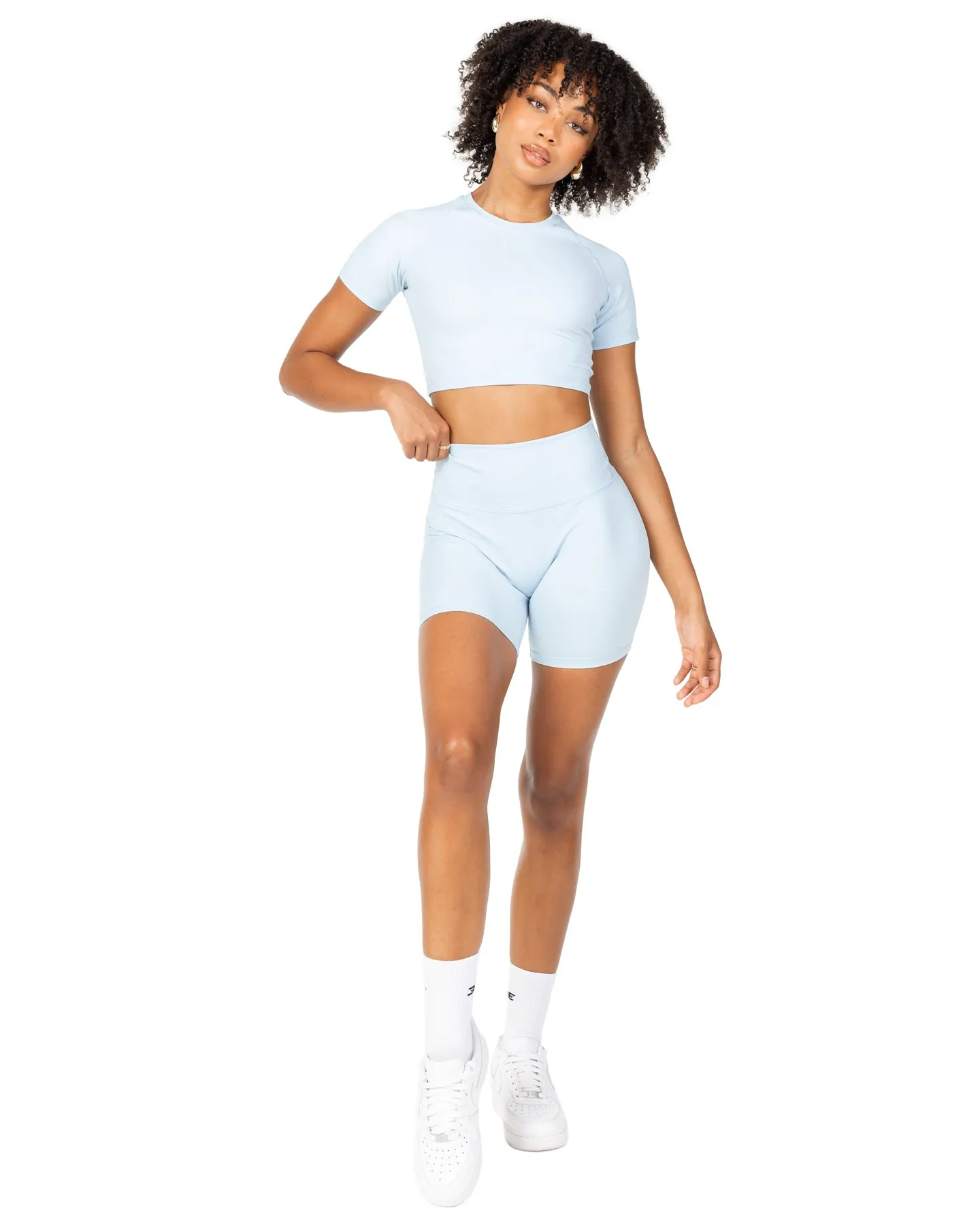 Aura Crop Tee - Sky Blue