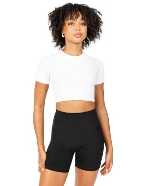 Aura Crop Tee - White