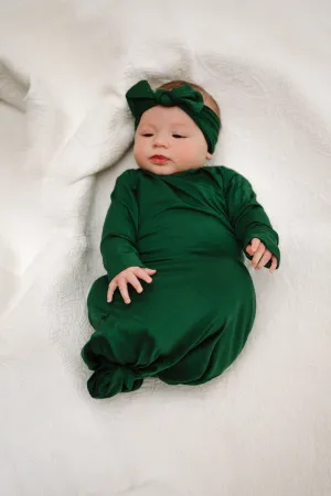 Baby Knot Gown  Set: Emerald