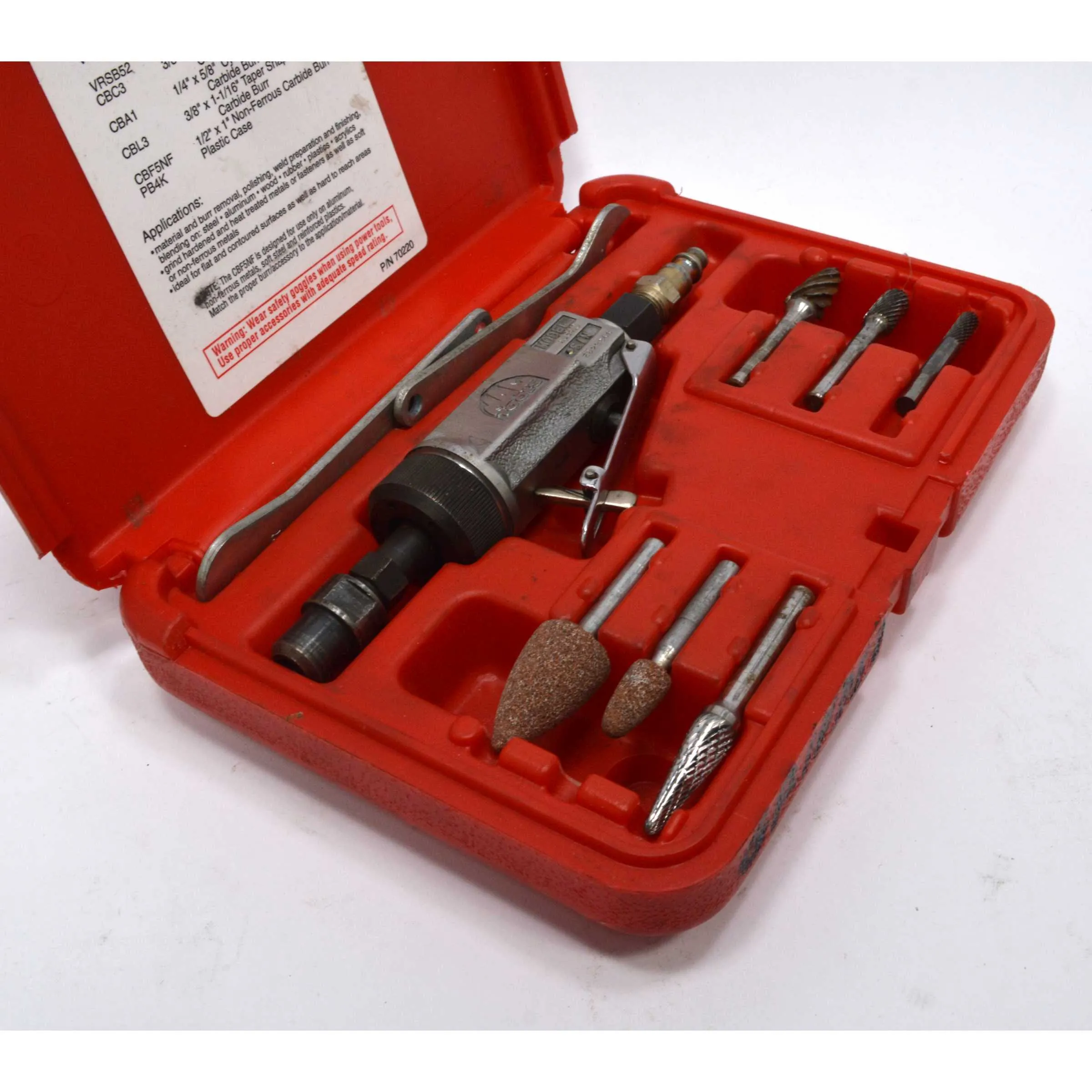 Briefly Used MAC TOOLS "MINI DIE GRINDER KIT" #ADG4K Complete in ORIGINAL CASE