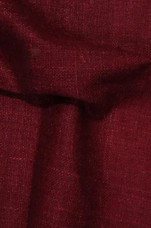 Burgundy Silk Linen (Matka) Fabric