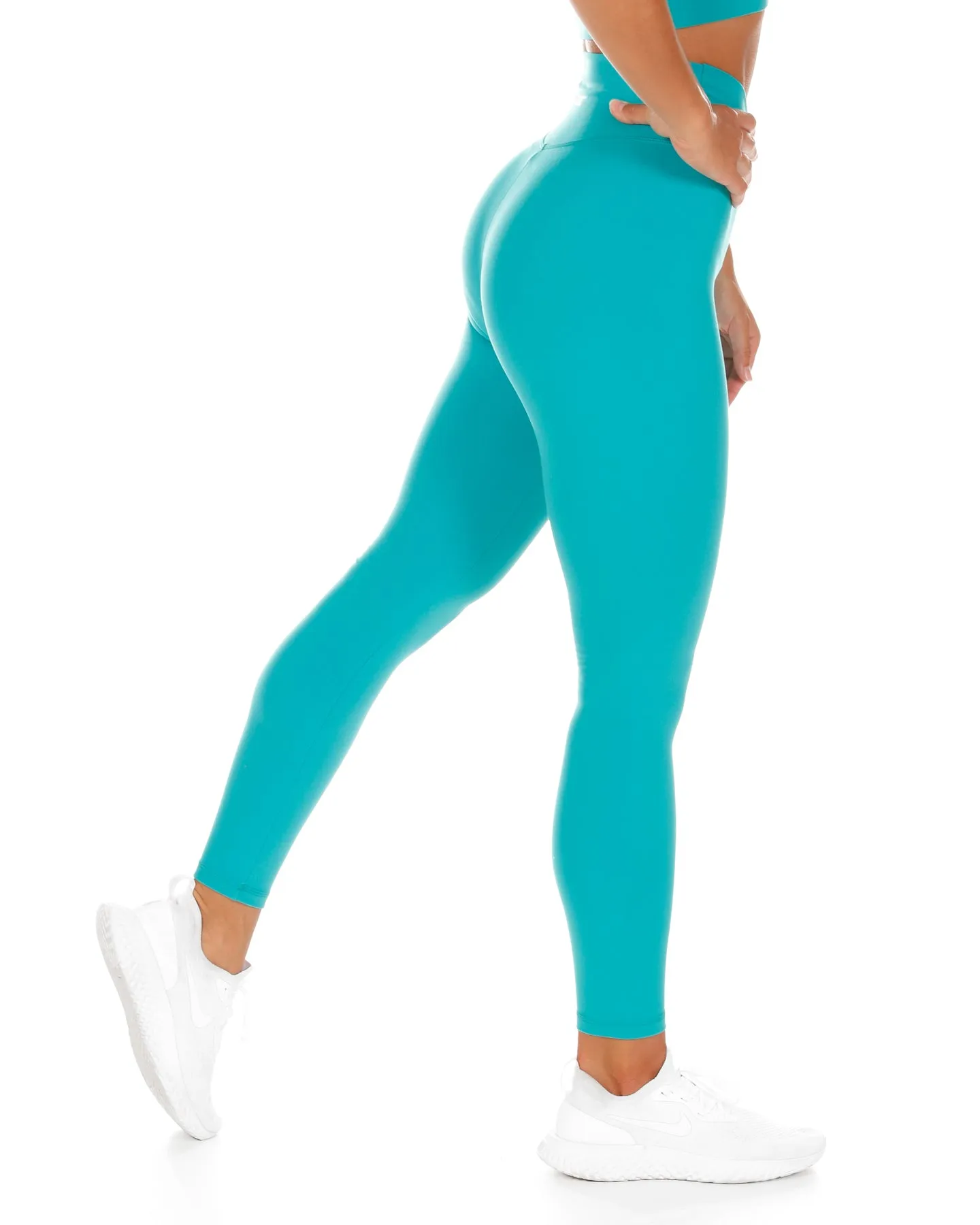 Cross Over Leggings - Teal