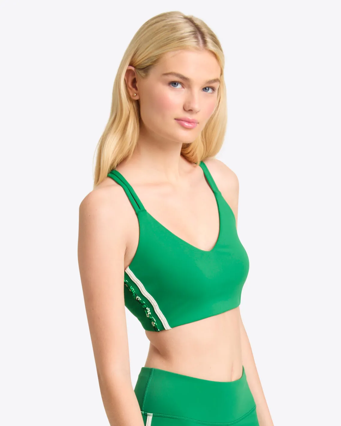 Crossback Sports Bra in Green