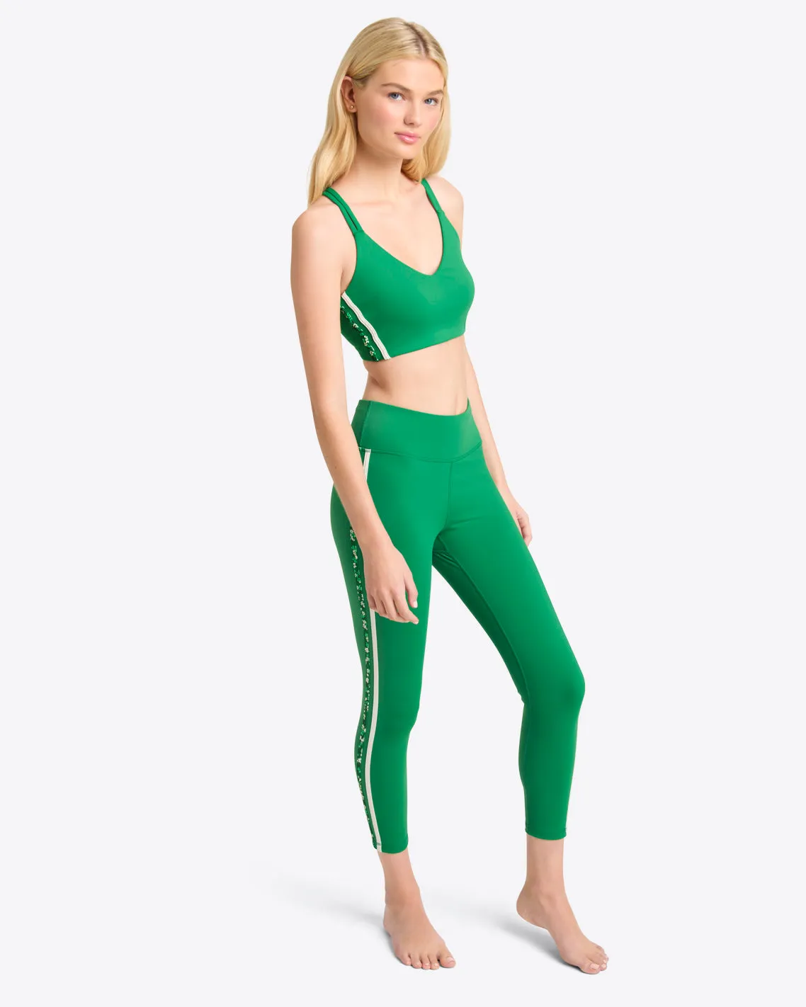 Crossback Sports Bra in Green