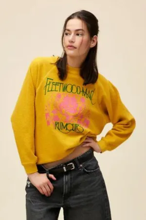 Daydreamer: Fleetwood Mac Floral reverse Sweatshirt in Golden Daze