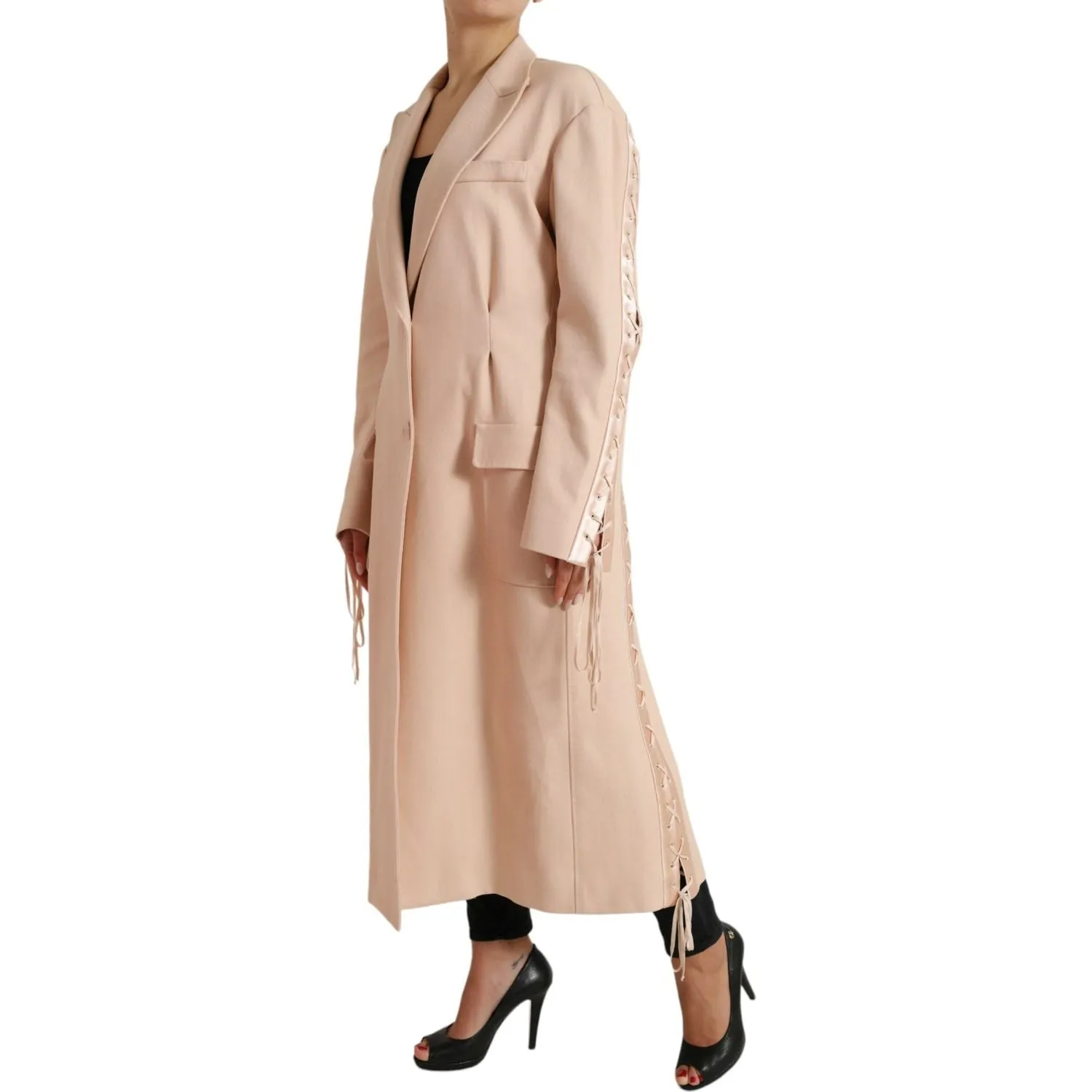 Dolce & Gabbana Elegant Beige Single-Breasted Trench Coat