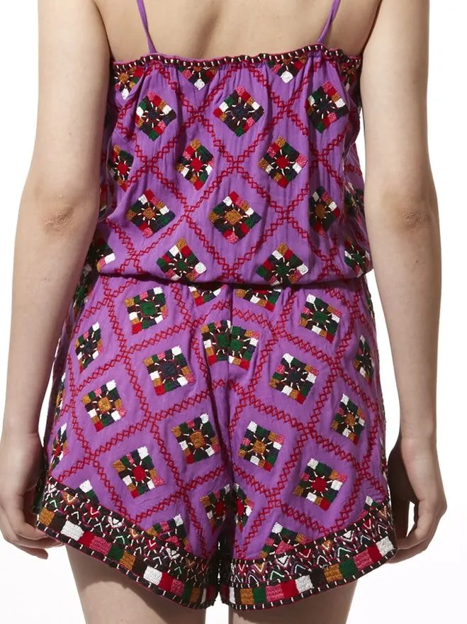 Embroidered Romper