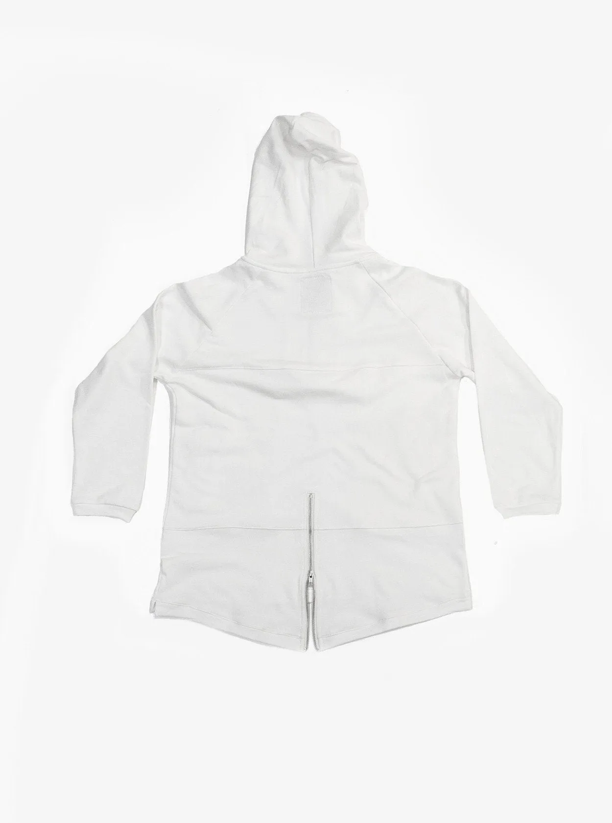 French Terry Anorak Pullover in White