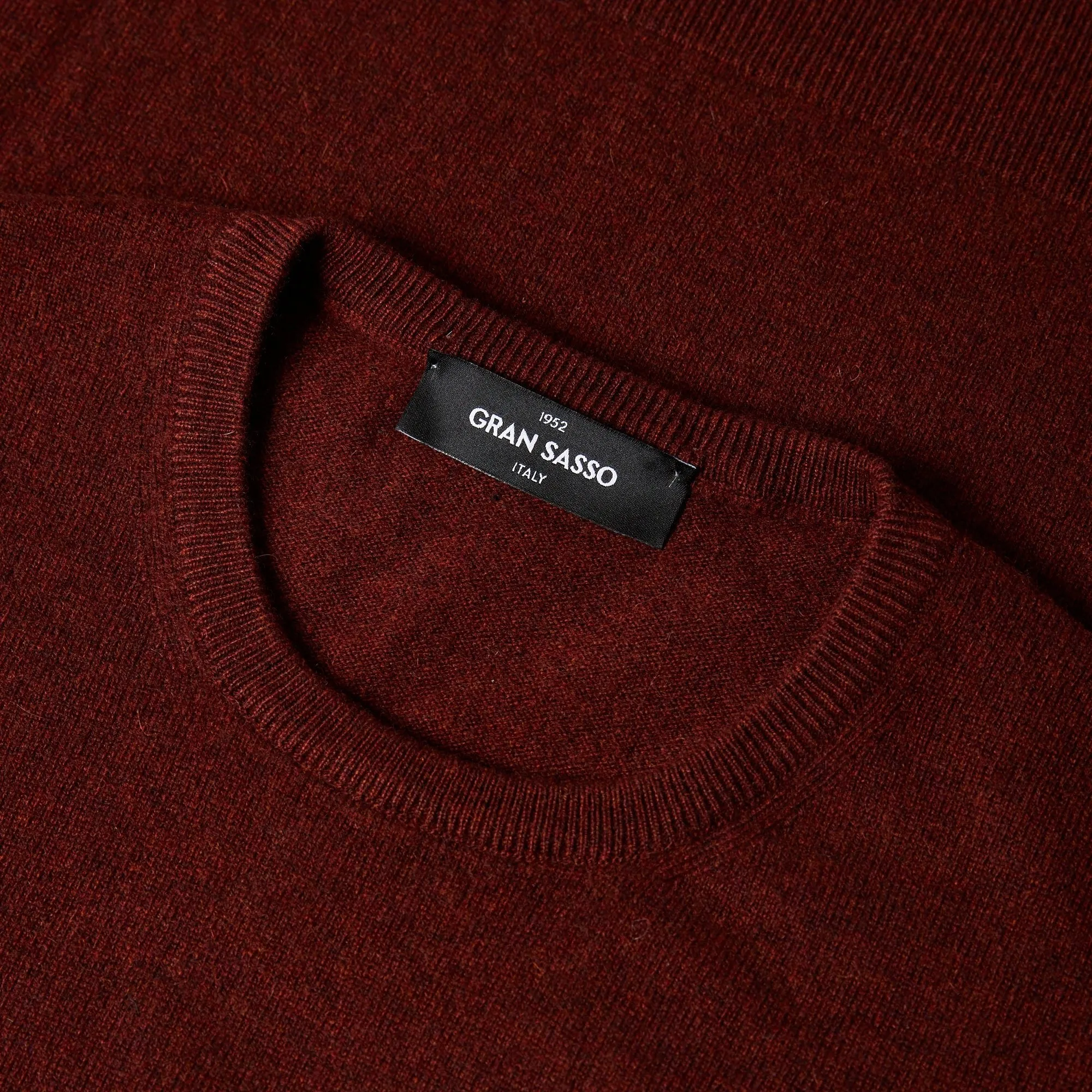 GRAN SASSO Cashmere Crew Neck Knit MAROON