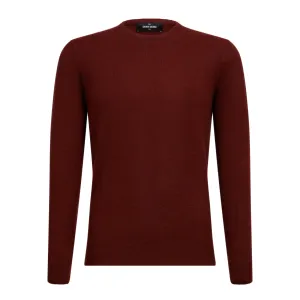 GRAN SASSO Cashmere Crew Neck Knit MAROON