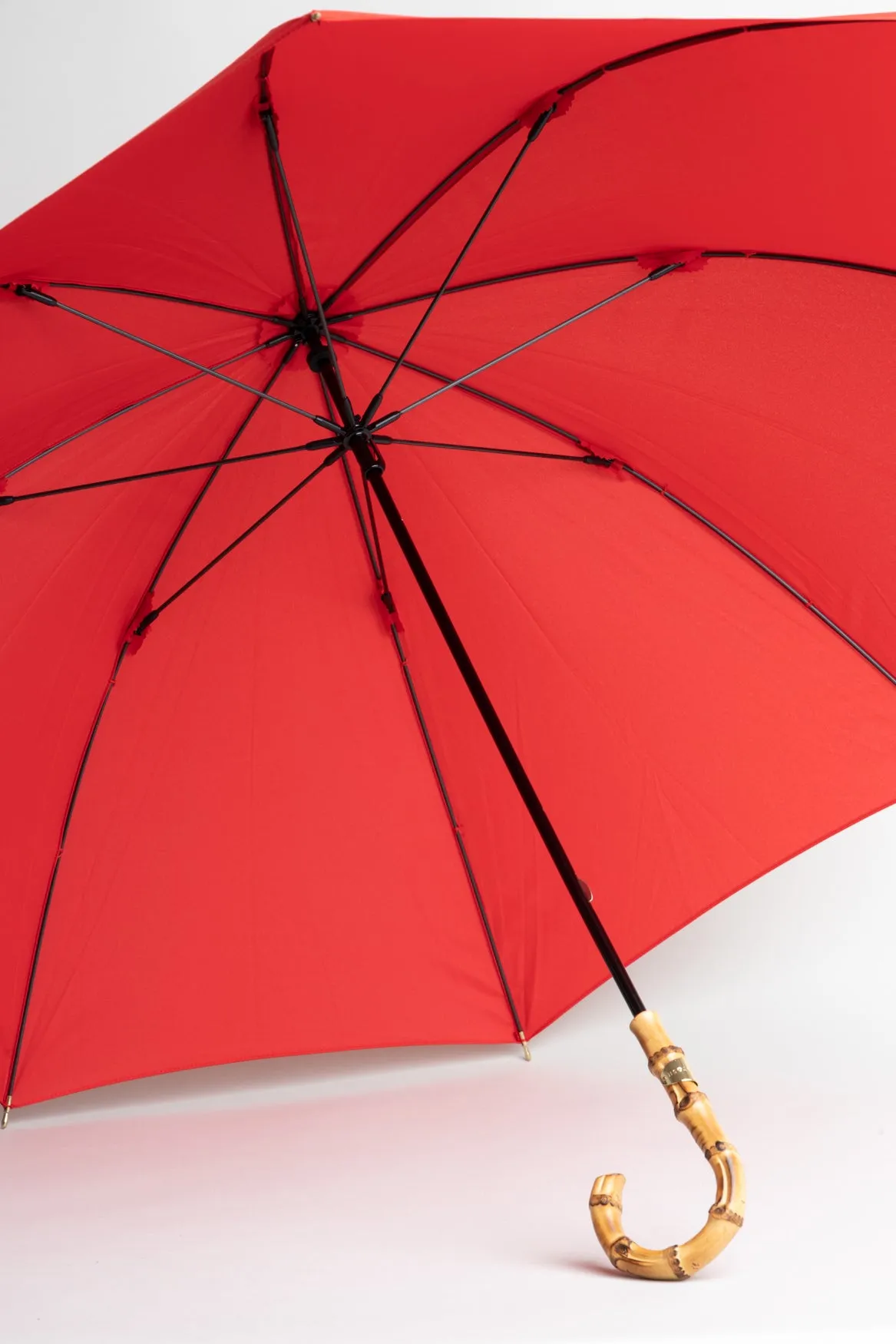 Heriot Red Whangee Handle Stick Umbrella