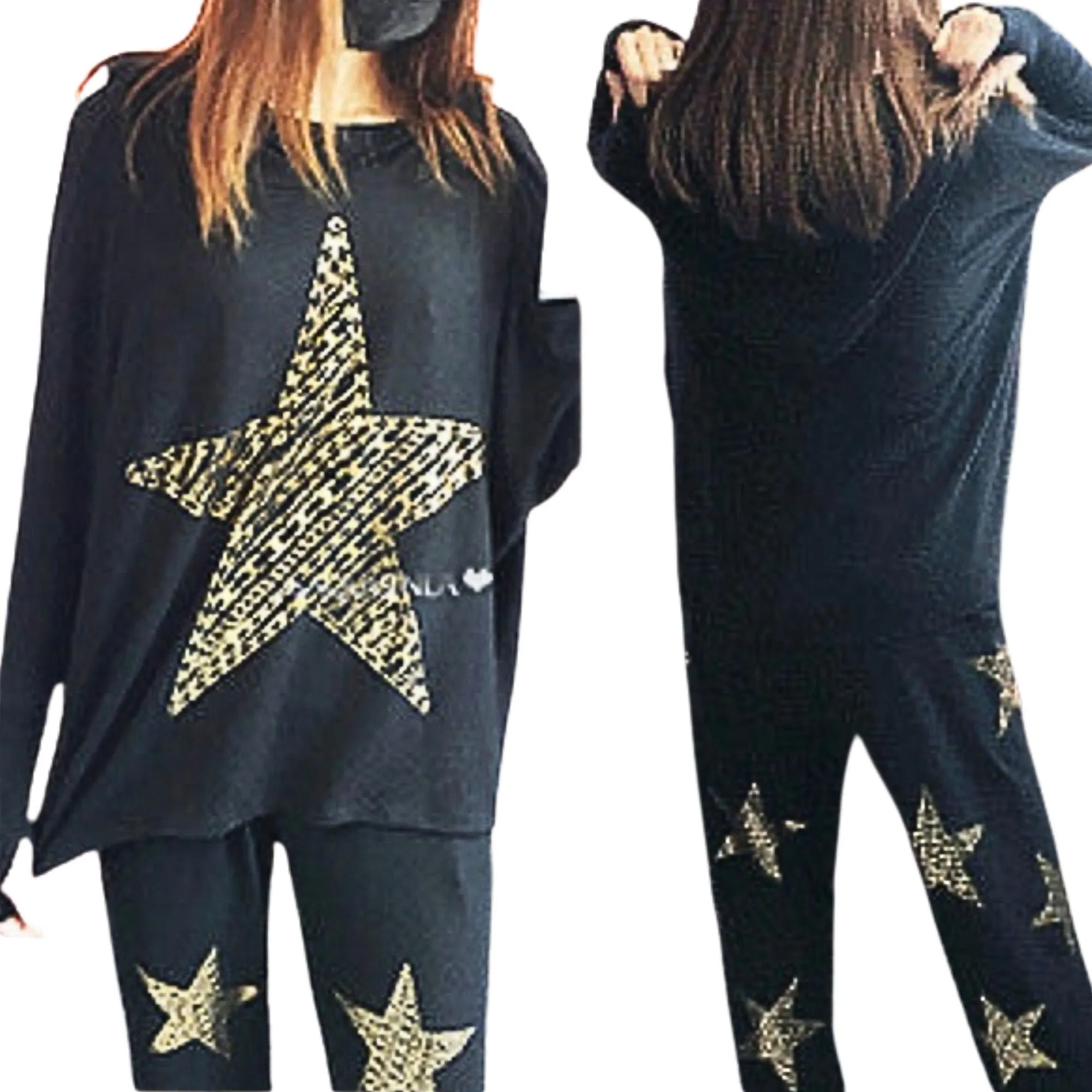 Lauren Moshi Golden Stars Hoodie