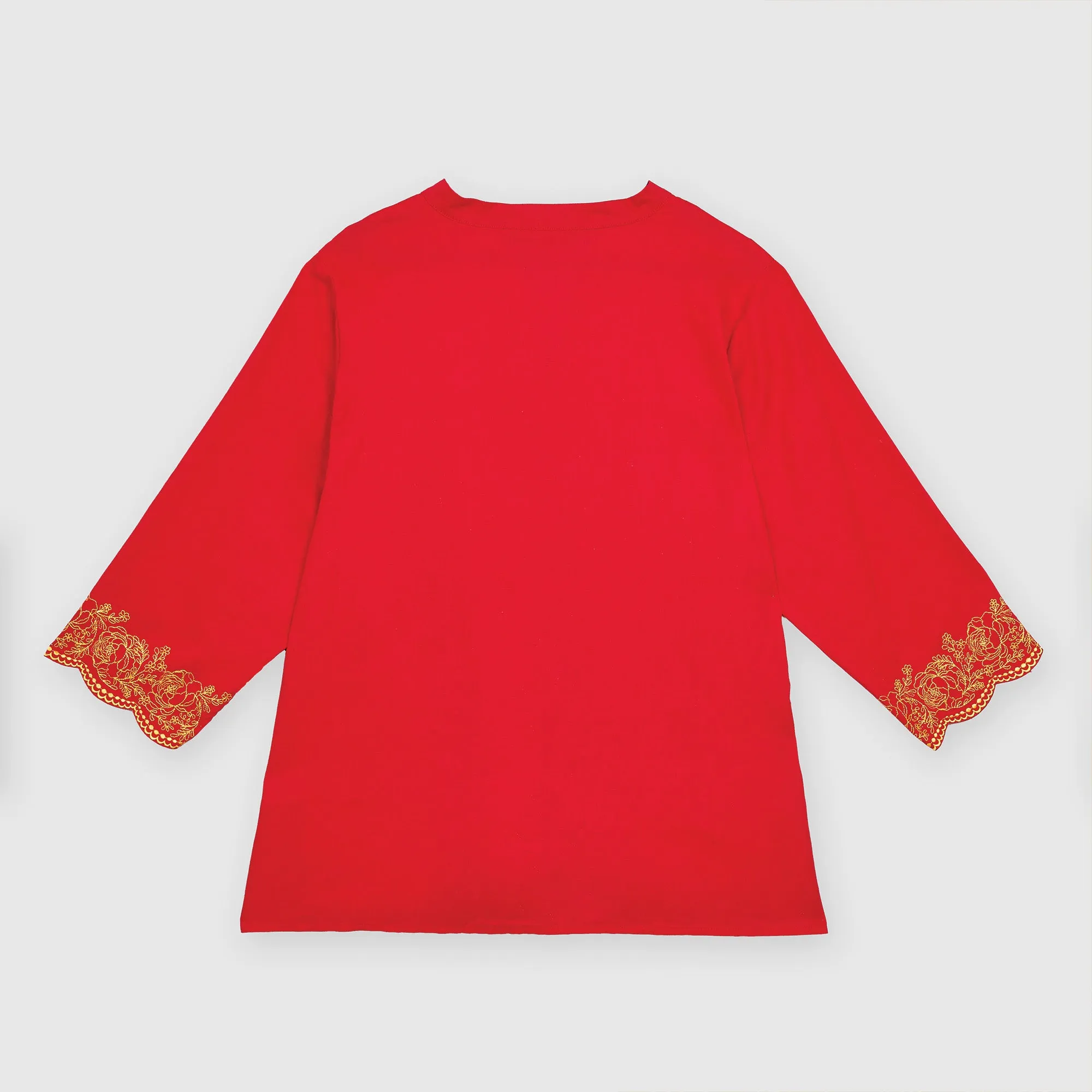 Linen Embroidered Top