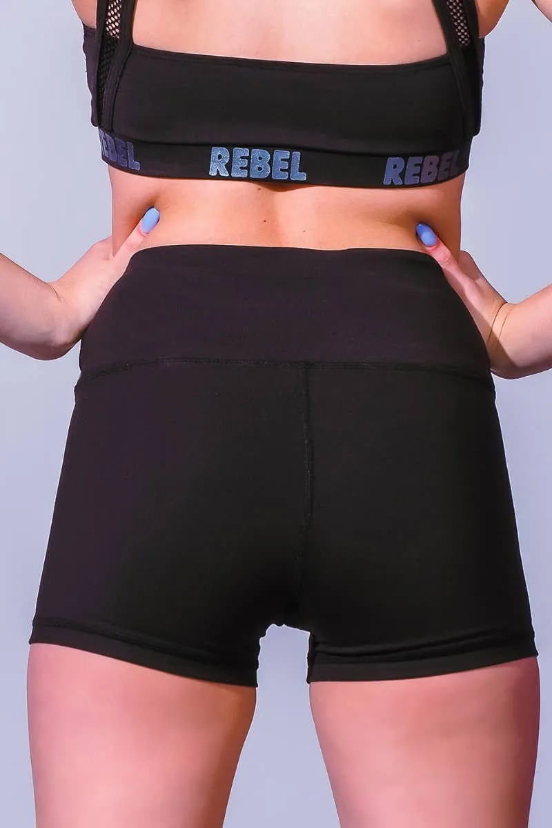 Lux Waist Compression Short in Black