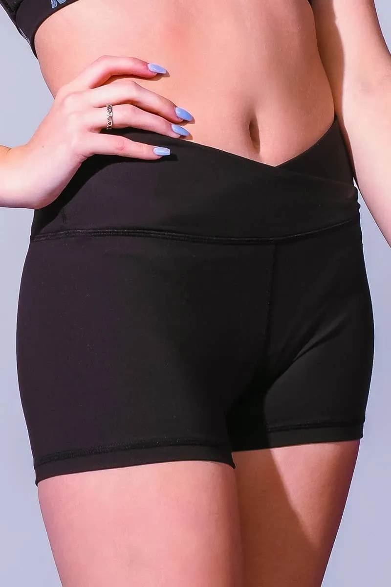 Lux Waist Compression Short in Black