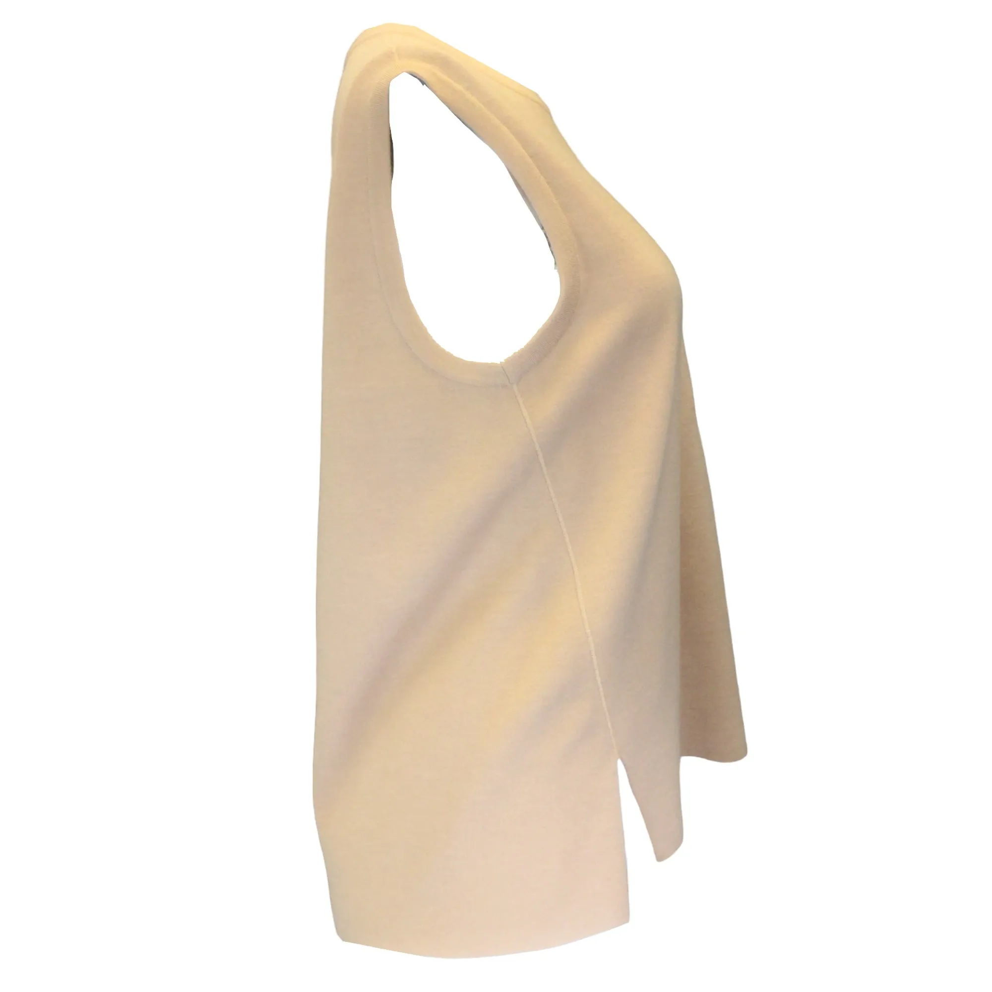 Maison Ullens Tan Sleeveless Cashmere and Silk Knit Kyros Top