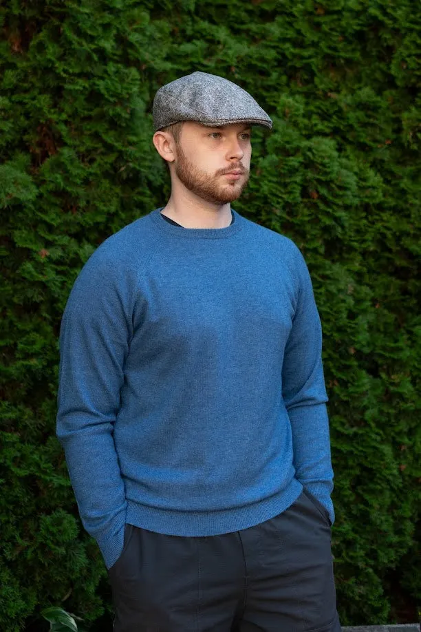 Men's Cashmere Sweater: Crew Neck Denim