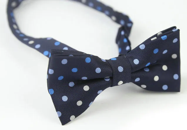 Midnight Blue Polka Dots Bow Tie - [2017 Spring]