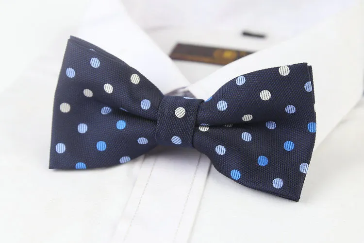 Midnight Blue Polka Dots Bow Tie - [2017 Spring]