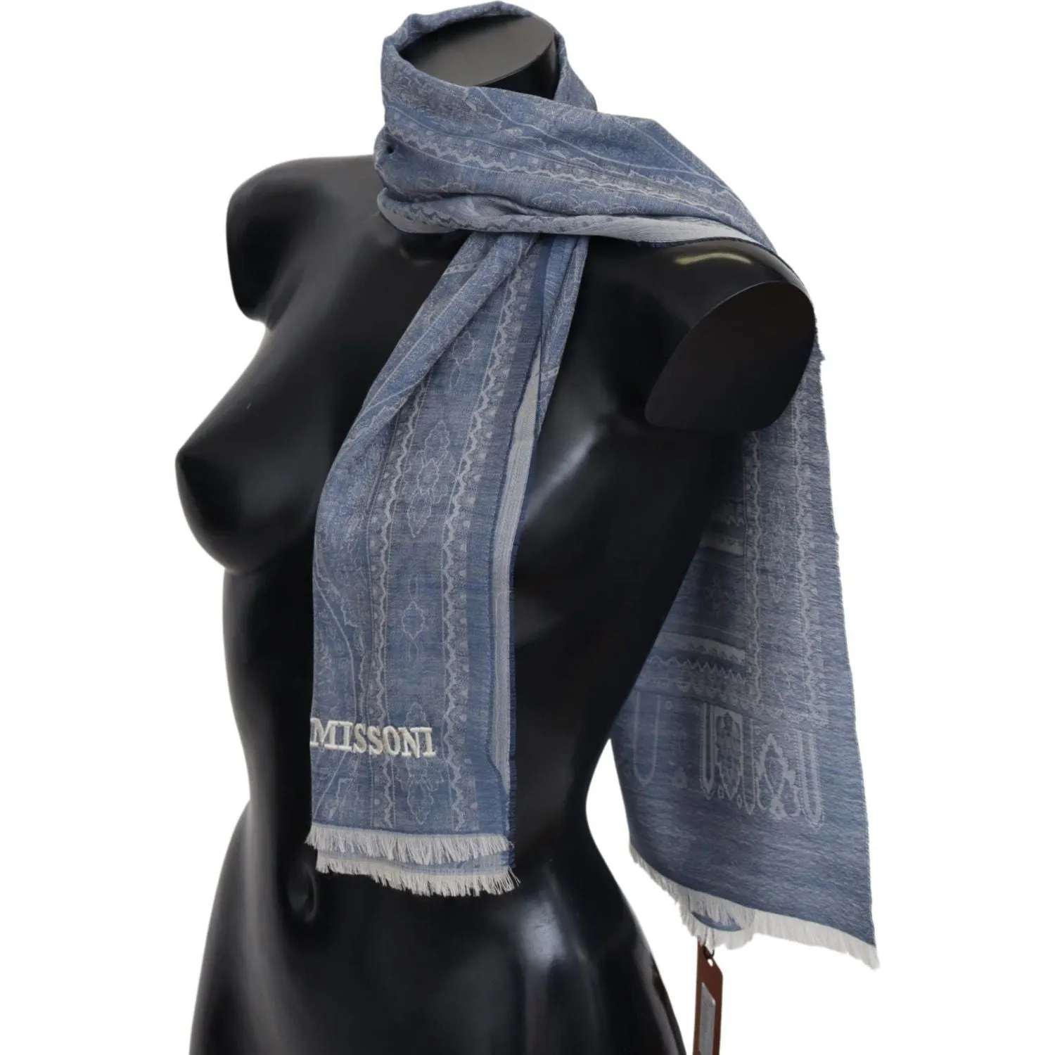 Missoni Elegant Cashmere Patterned Scarf