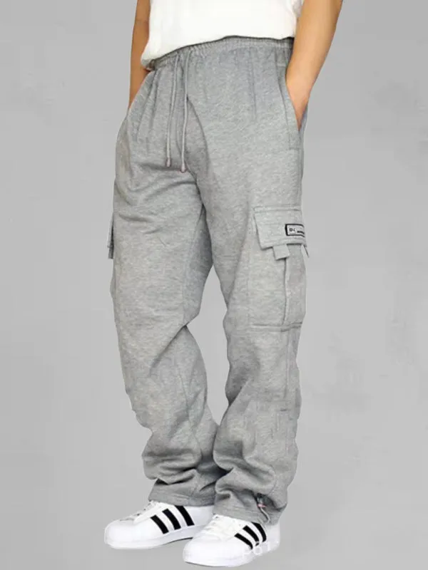 New sports and leisure loose foot multi-pocket tether men's loose overalls trousers