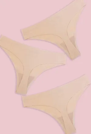 No Panty Lines Bonded Finish G String - 3 Pack