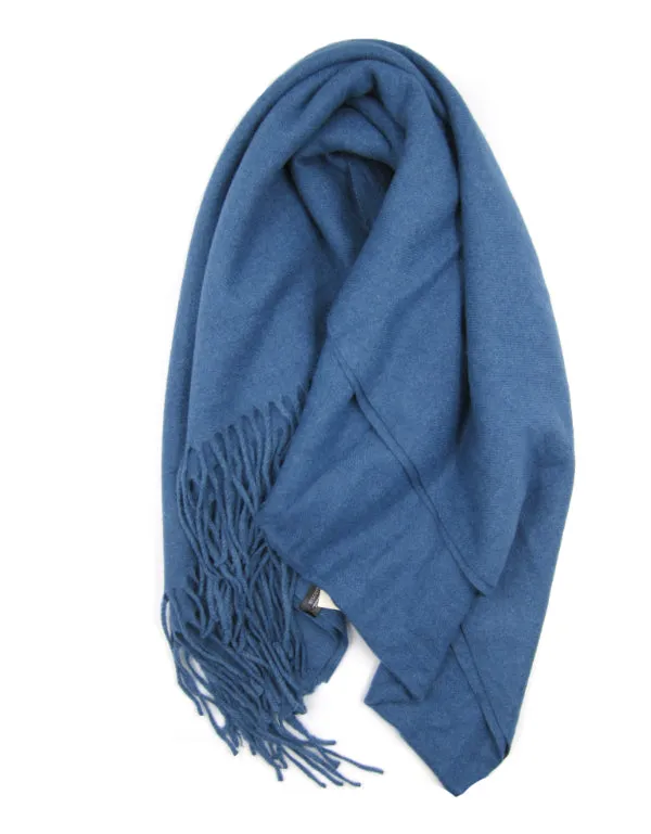 Plain Classic Cashmere Blend Pashmina Style Scarf (12 Colours)