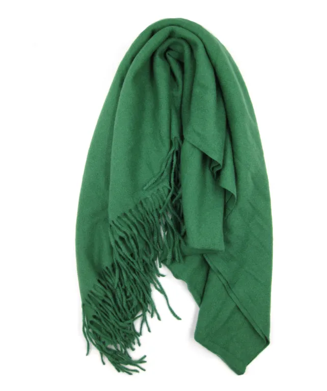 Plain Classic Cashmere Blend Pashmina Style Scarf (12 Colours)