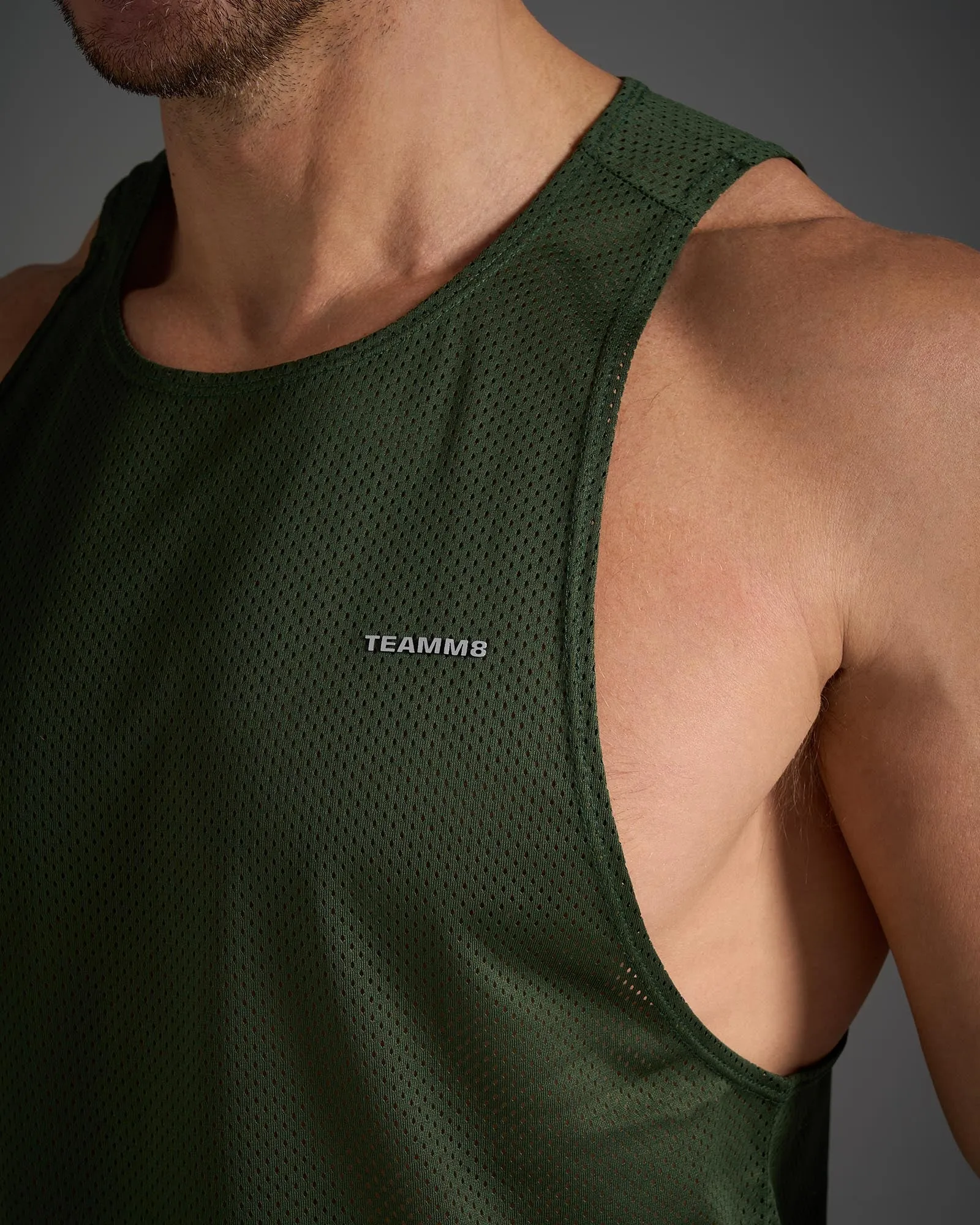 TEAMM8 S.S.C. Mesh Tank - Forest Green