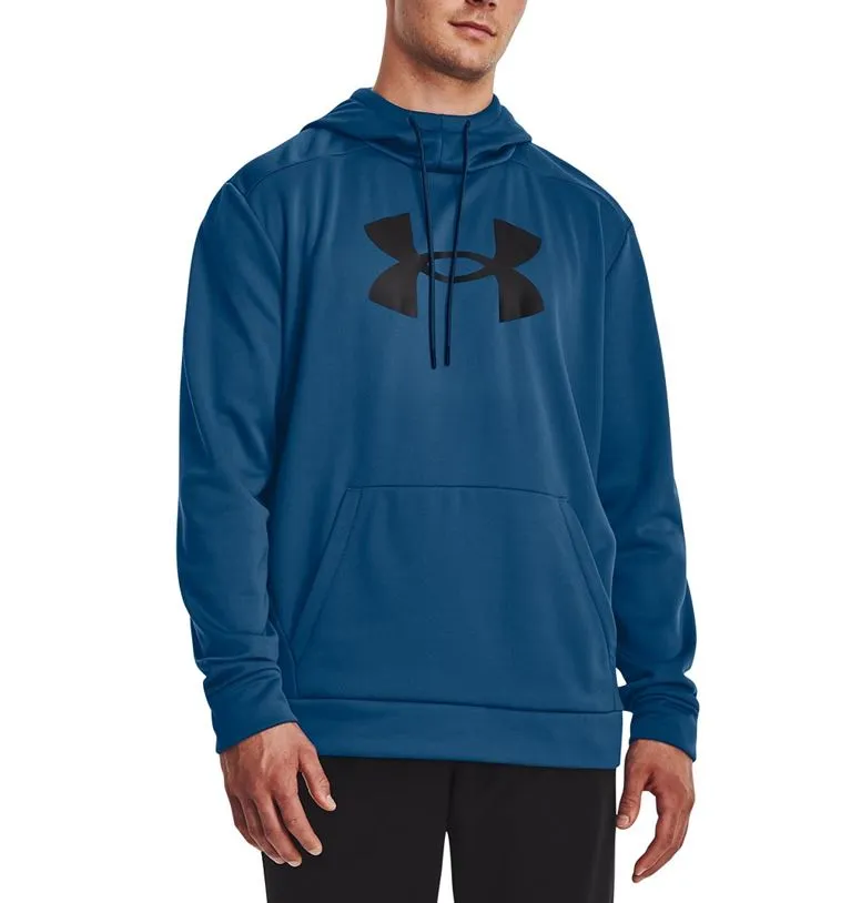 Mens Under Armour Armour Fleece Big Logo Pullover Hoodie