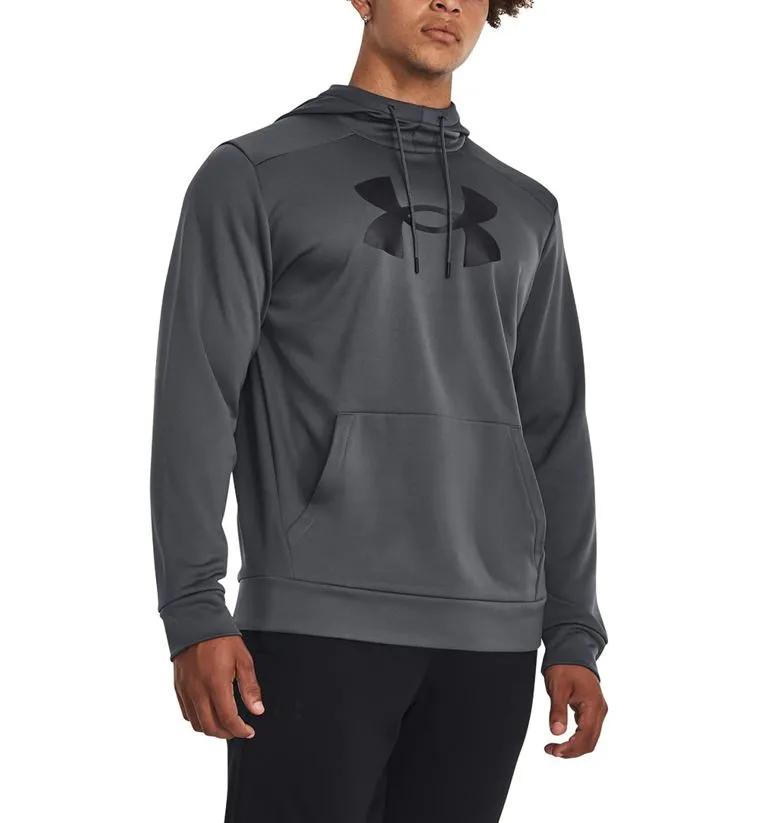 Mens Under Armour Armour Fleece Big Logo Pullover Hoodie